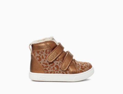 UGG Rennon II Glitter Leopard Toddlers Boots Chestnut/ Brown - AU 180VJ